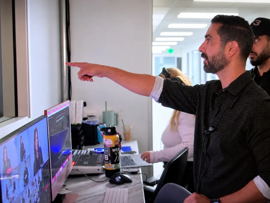 Tony Carrasco directing from the Khloé in Wonder Land control room
